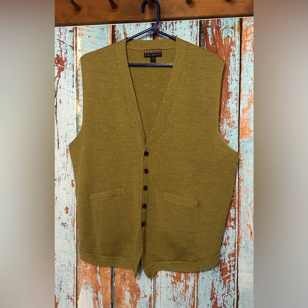 Robert Talbott 100% Merino Wool Button-Up Vest